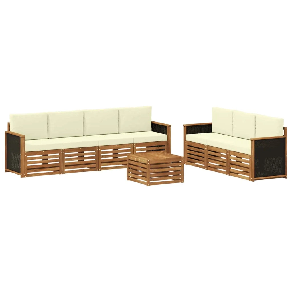 Set divani 8 pz Legno di Acacia Massello 3384101