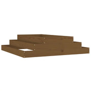 Fioriera | Cassetta per fiori | Vaso Marrone Ambra 110x110x27 cm in Legno Massello di Pino