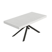 Tavolo allungabile 200/460x90 cm Niket colore bianco frassino gambe antracite