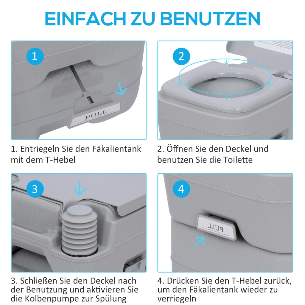 Gabinetto da campeggio 20L ¨C zephmum ¨C grigio 35.5x41x42.5cm