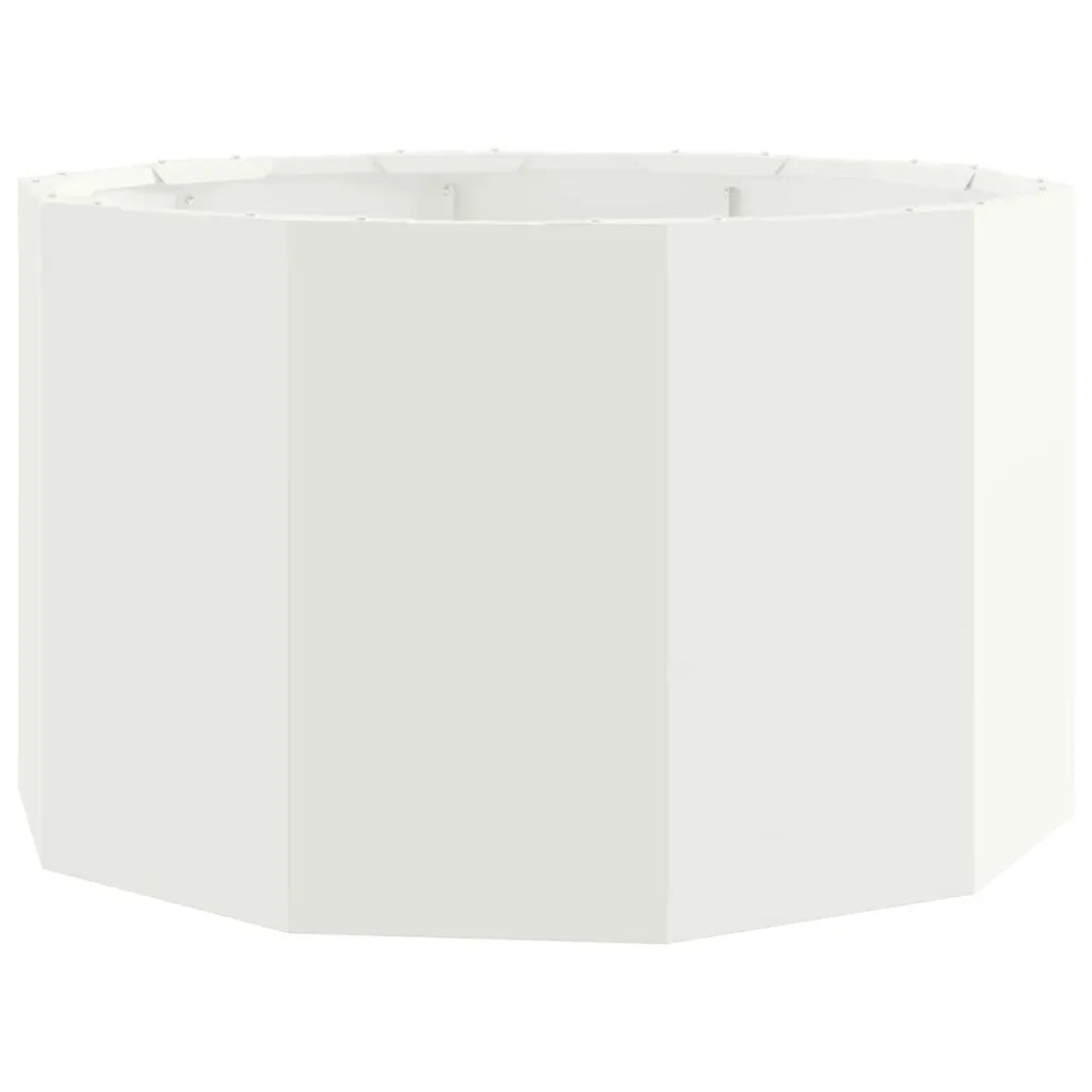 Fioriera-Vaso-Contenitore per Piante Bianco 60 x 60 x 35 cm Acciaio