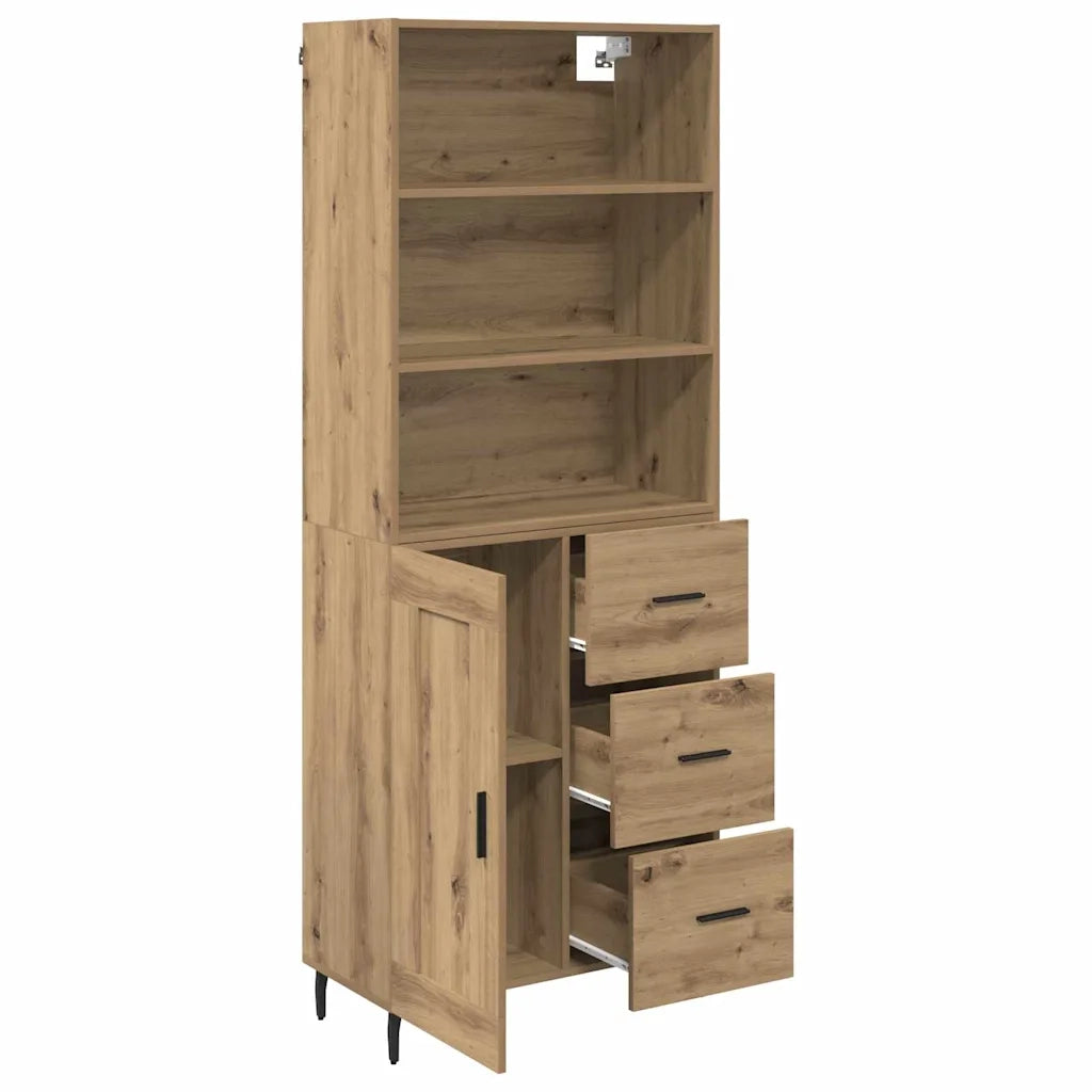 Credenza con cassetto Rovere artigianale 69,5 x 34 x 180 cm