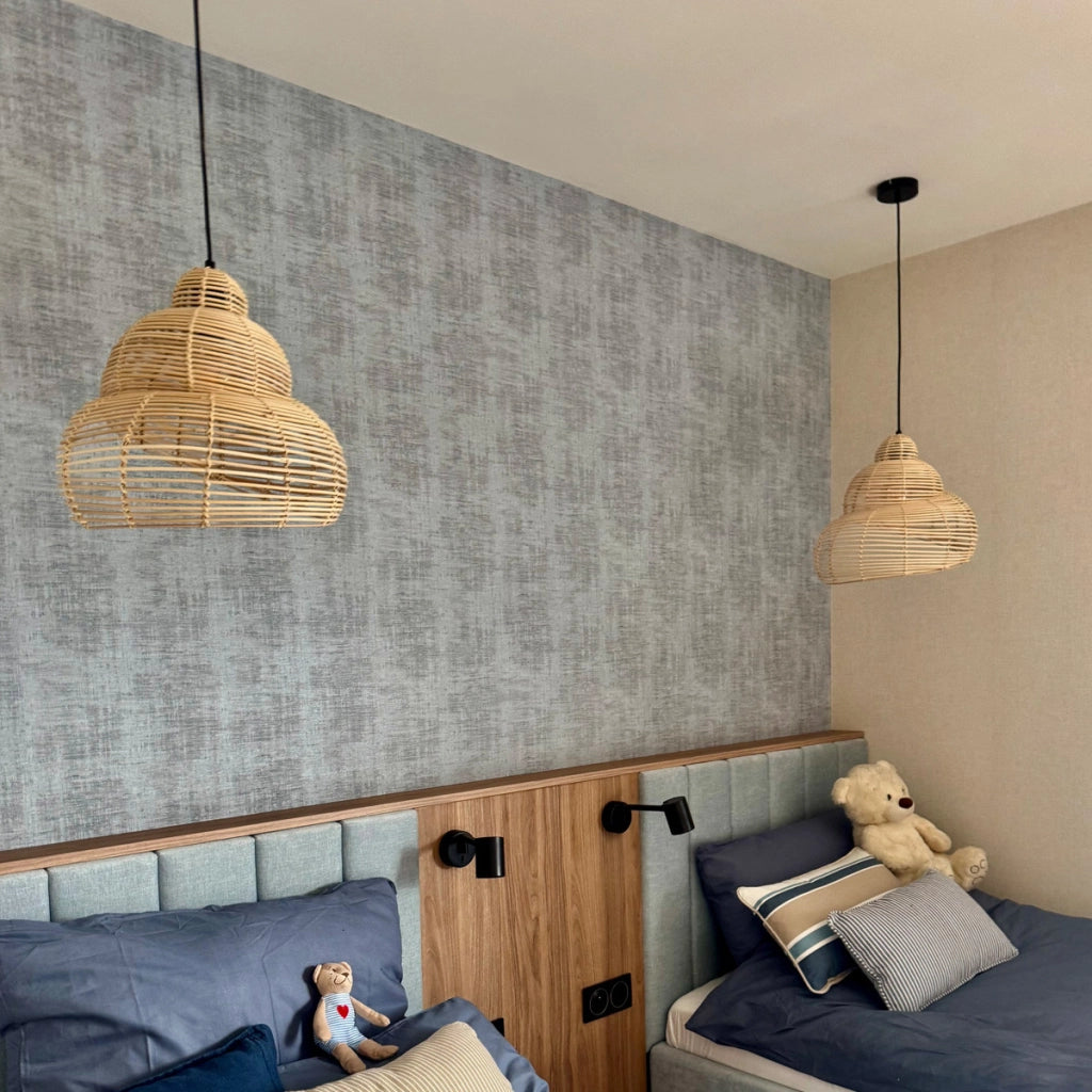 Lampada a sospensione Shella rattan Ø40 E27 Light Prestige
