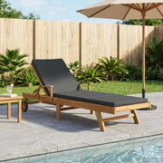 Lettino da sole Marrone e grigio scuro Legno di teak solido 42032671