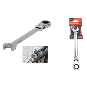 Trade Shop - Chiave A Cricchetto Combinata 17mm Testa Pieghevole Cromo Vanadio Utensile 91738 -