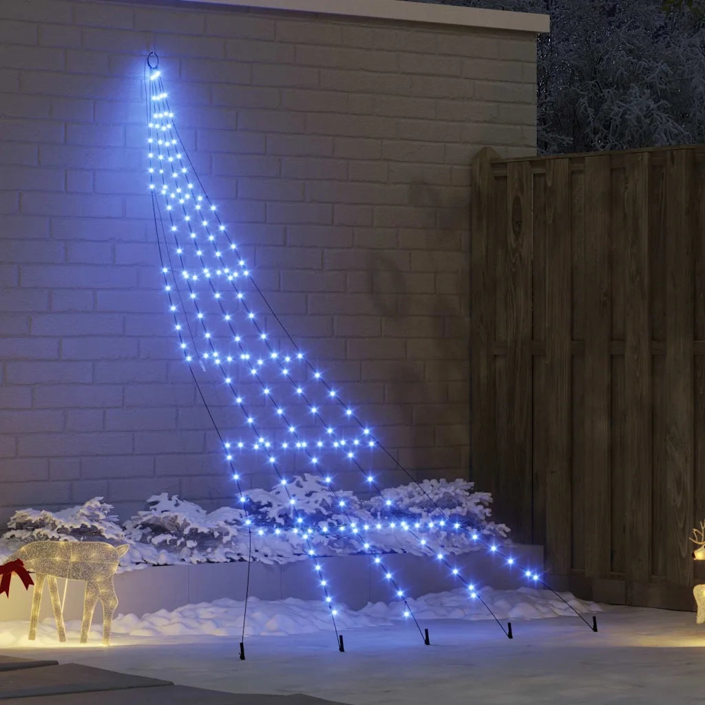 Albero di Natale LED con picchetti per il terreno Blu 306 cm 42018744
