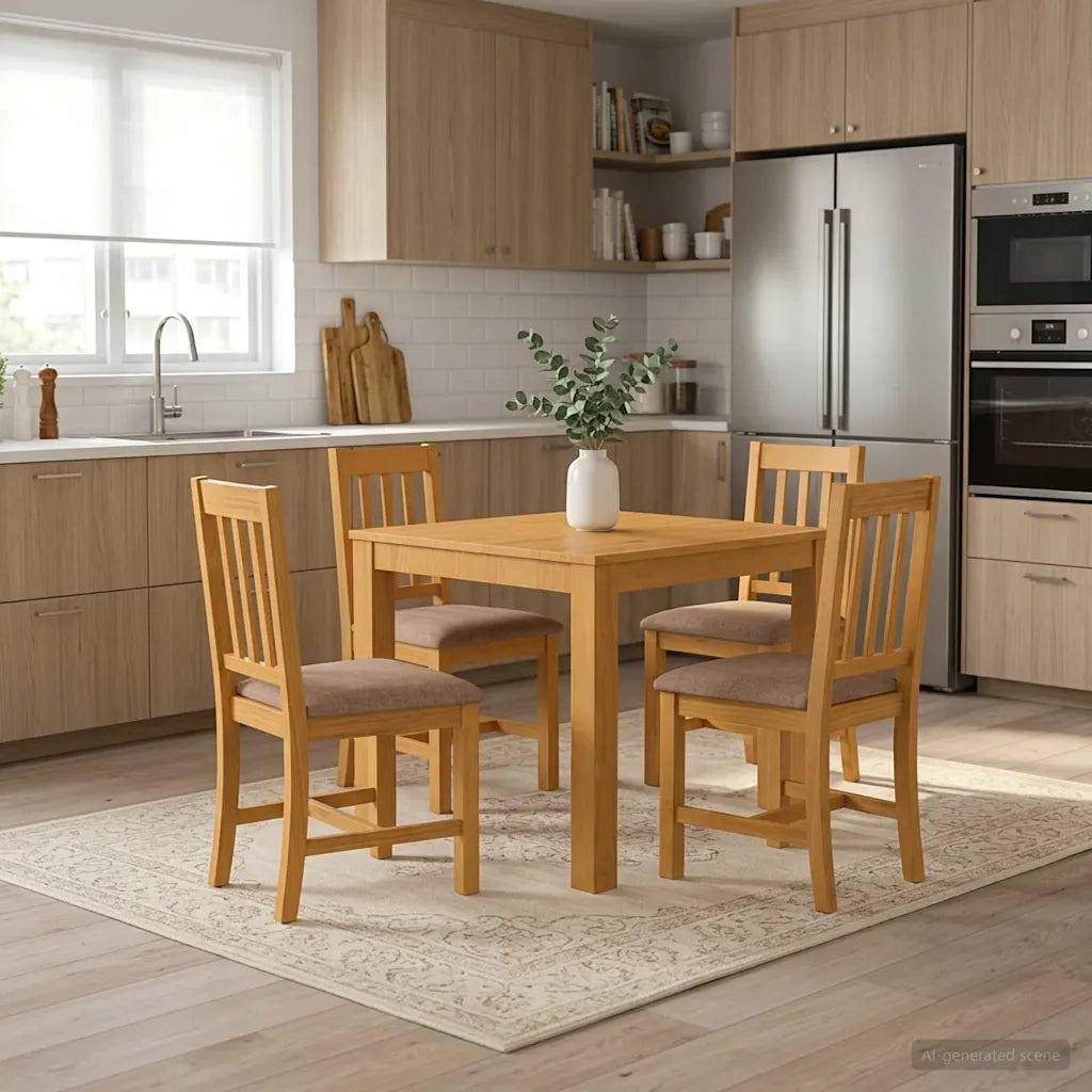 Tavolo da pranzo 90 x 90 x 75 cm Legno di Quercia Massello 42039176