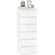 Com¨° Bianco a 6 Cassetti ¨C zephmum ¨C Finitura Lucida