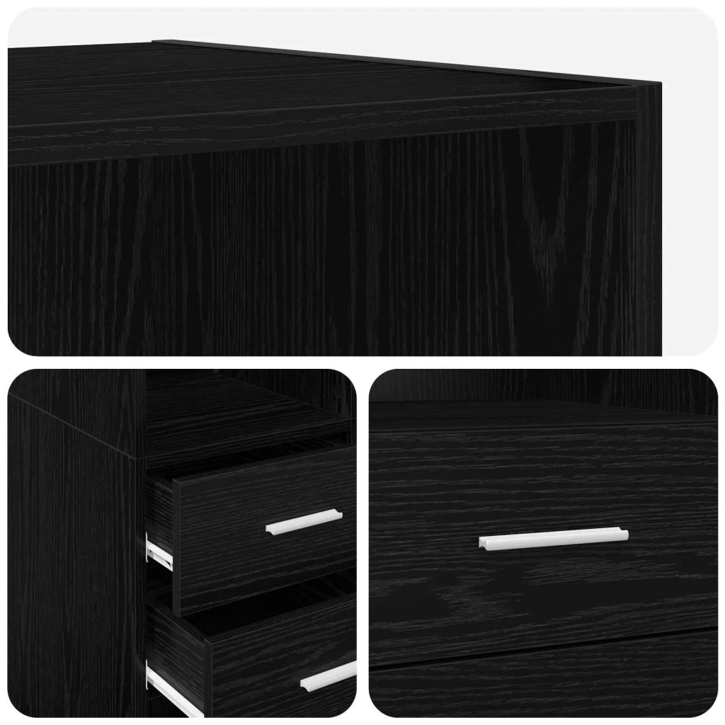 Libreria Rovere nero 30 x 42.4 x 185.2 cm 3446620