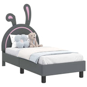Letto singolo | Letto per adulti | Struttura letto per bambini con testata Grigio Chiaro PU