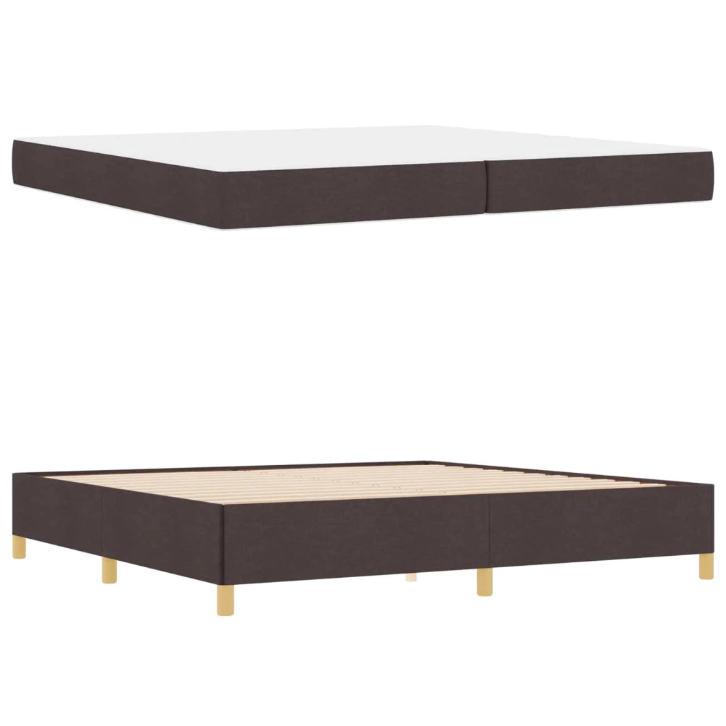 Struttura del letto Marrone Scuro 200 x 200 cm Tessuto 3398965