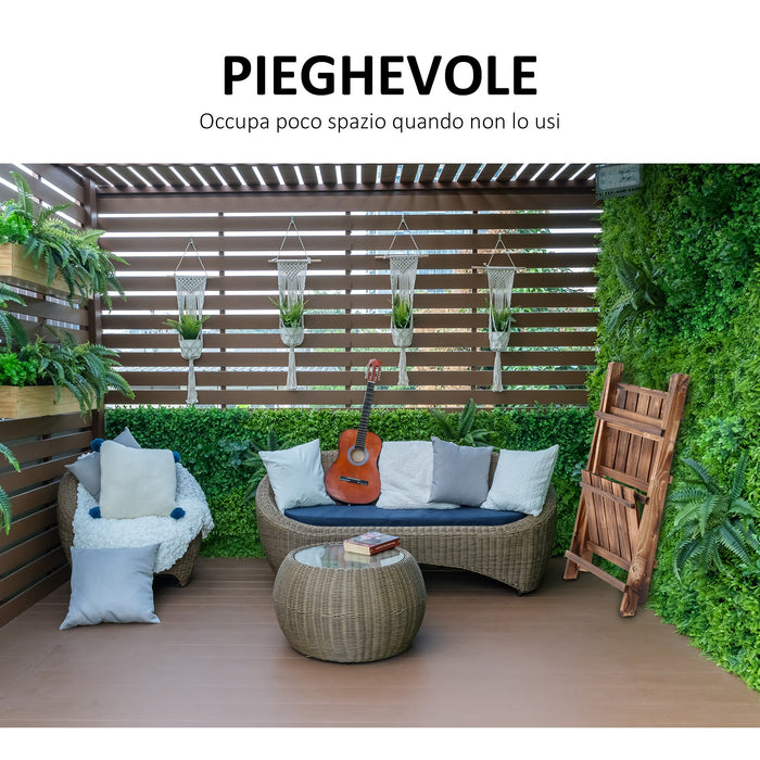 Scaffale Portapiante Pieghevole da Giardino 80x37x93 cm in Legno di Abete