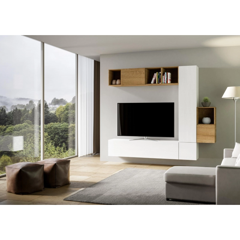 Composizione Parete Soggiorno A49 L.254 H.214 P.39,2