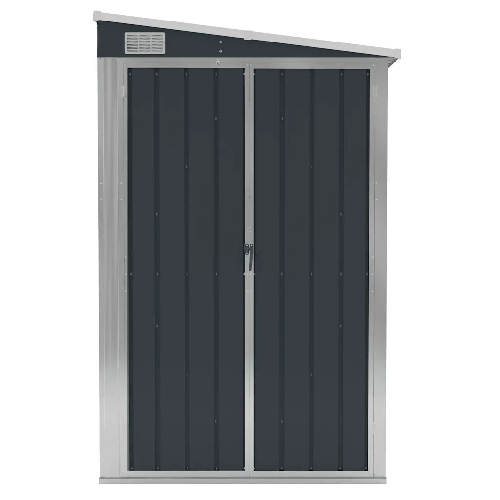 Capanno da Giardino a Parete Antracite 118x100x178 cm Acciaio cod mxl 50910