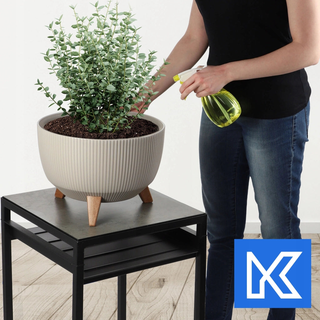 Vaso da giardino KADAX con gambe per fiori, grande ciotola rotonda da 33 cm