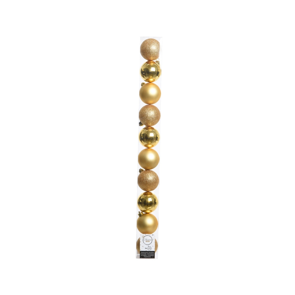 Tubo 10 palline color oro Kaemingk