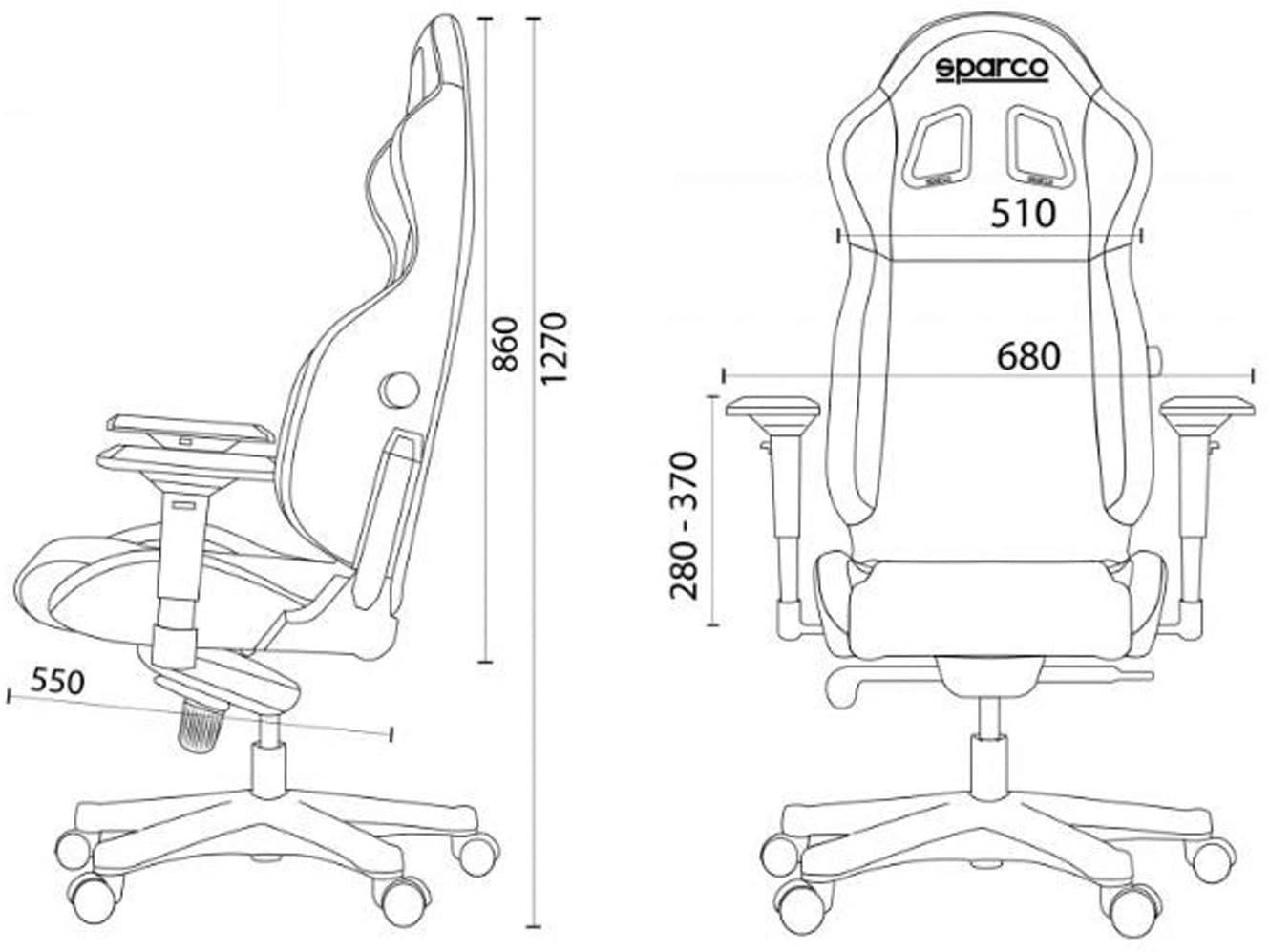 Poltrona ufficio Sparco Icon nero-rosso