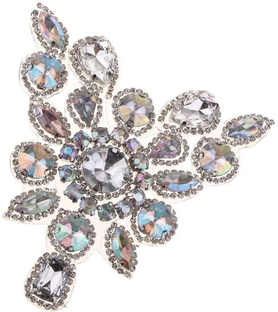 Decorazioni per Abiti e Tappeti di Alta Qualità - Applicazione di Strass - Decorazioni per Matrimoni - Ornamenti per Abiti - Tessuti per la Casa - Dimensioni 9,5 x 9,5 cm