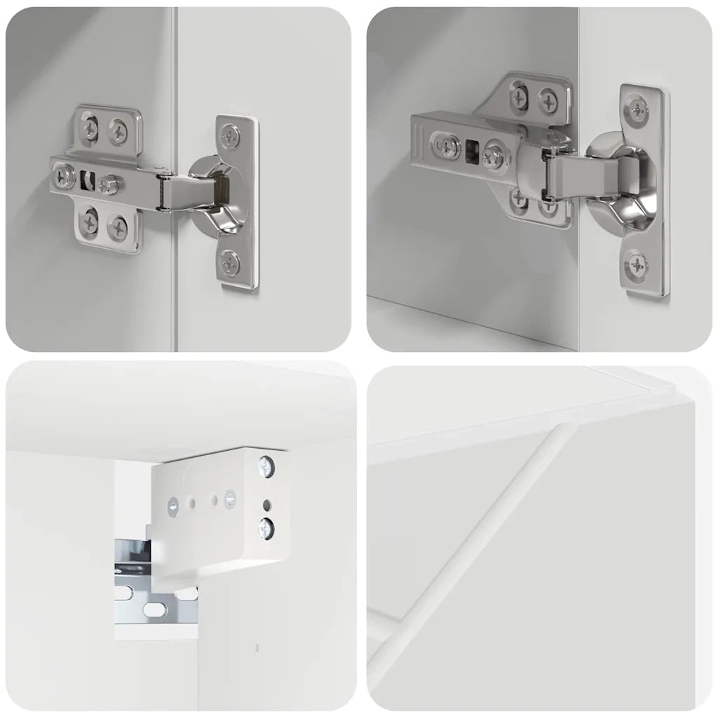 vidaXL Set di mobili per il bagno 4 pcs Bianco 30 x 35 x 192 cm
