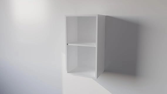 Pensile Cucina in Legno Nobilitato Bianco Mobile Alto con 1 Anta, Pensile Componibile Moderno Made in Italy (H60XL60XP32cm)