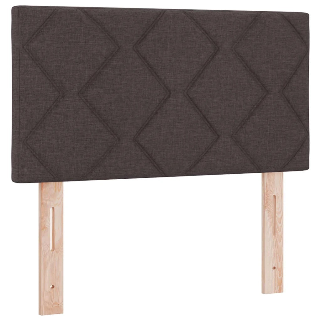 Letto a molle con materasso Marrone Scuro 200 x 80 cm Tessuto 3341324