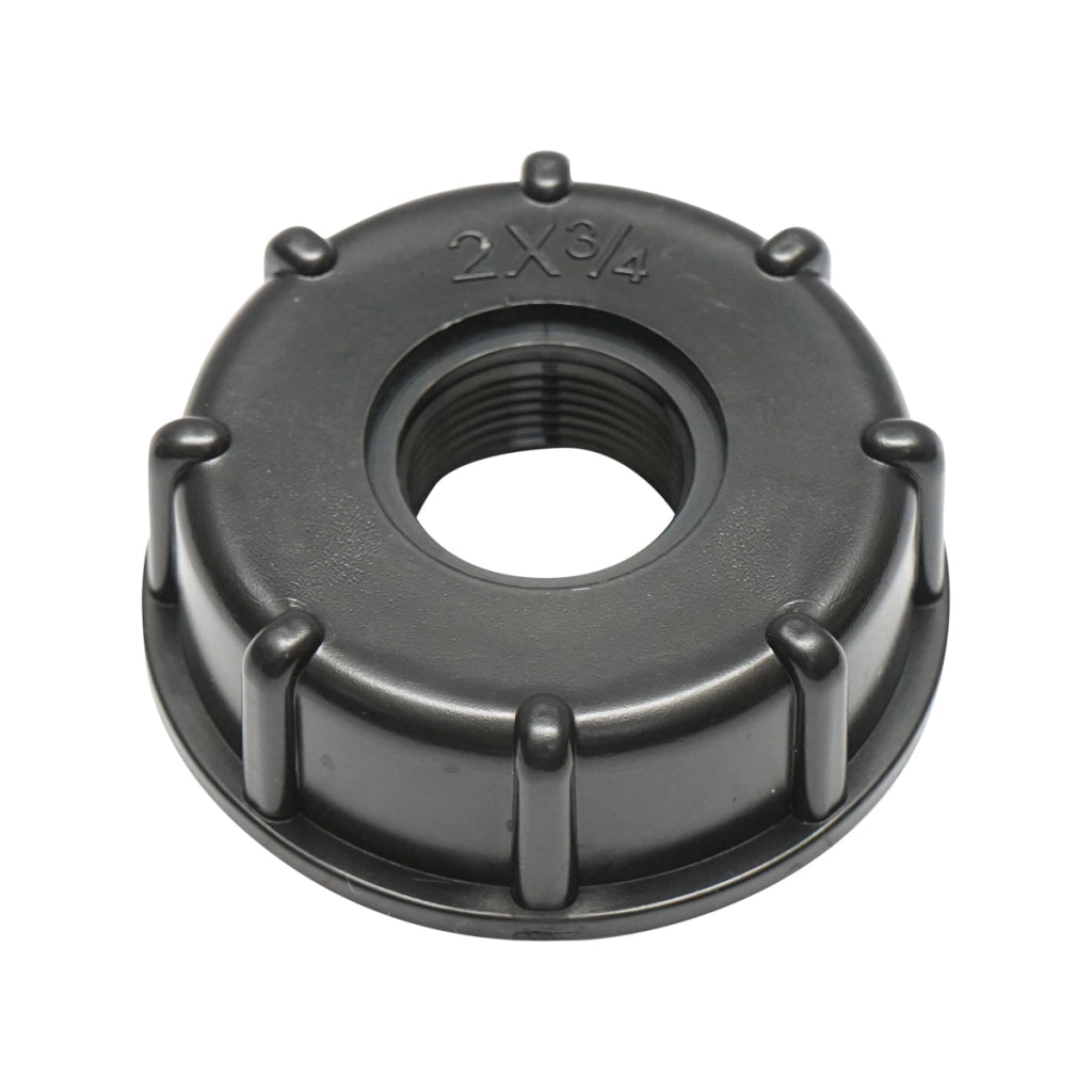 Rubinetto IBC in zinco, adattatore da 2, filetto esterno S60x6, ugello da 0,75, metallo/plastica.
