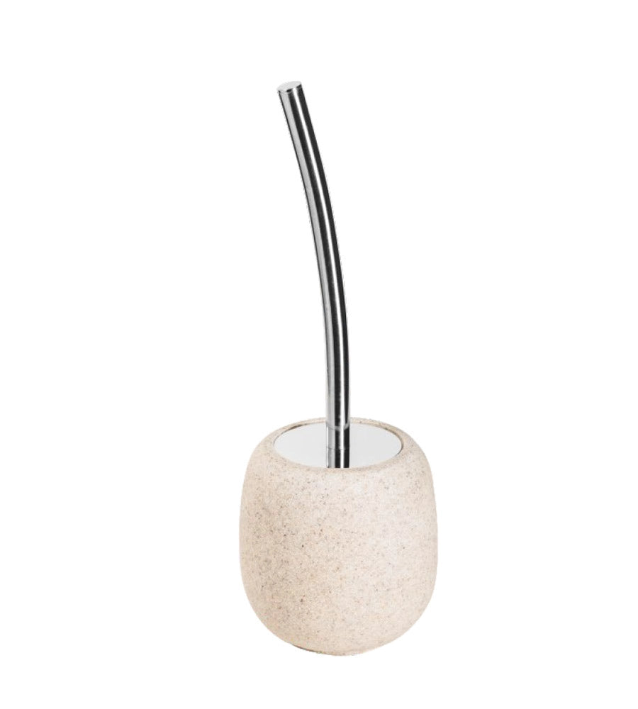 Porta Scopino Bagno WC da Terra Elegante Moderno Bianco Sabbia Grigio Metaform Tonalità: Sabbia
