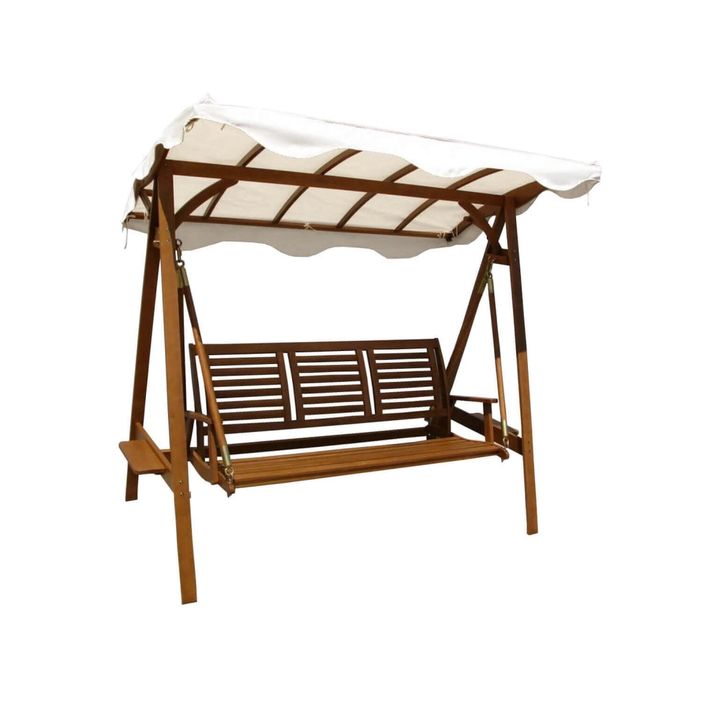 Dondolo da Giardino 3 posti in Legno Acacia cm 206x130x200 - ALADIN