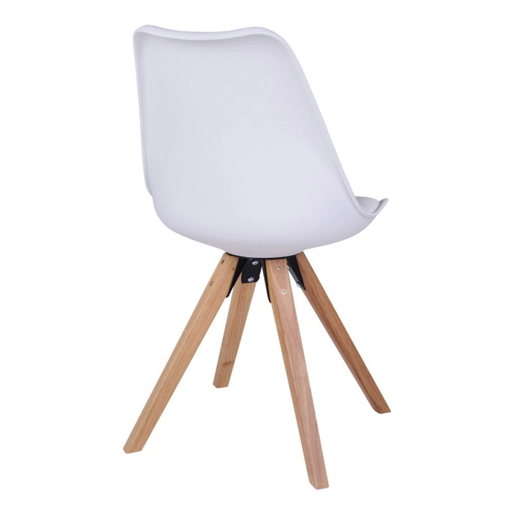 Set di 2 Sedie Bergen, Bianco, Similpelle, 55x48x86 cm