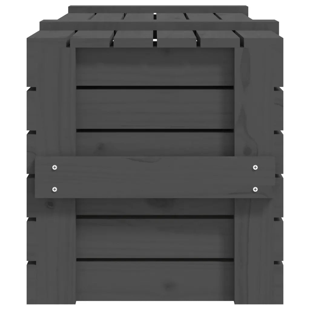 Contenitore Portaoggetti Grigio 91x40,5x42 cm Massello di Pino 825000
