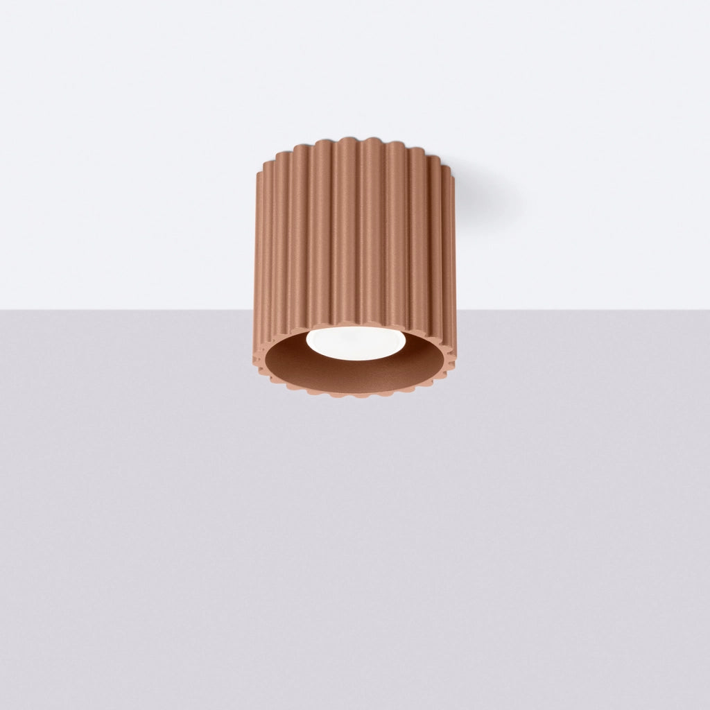 Spot soffitto moderno tondo mocca 10cm GU10 VISTAO PureLume