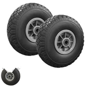 IDMarket - Set di 2 ruote antiforatura da 250 mm per carrello con foro dell'asse da 16 mm
