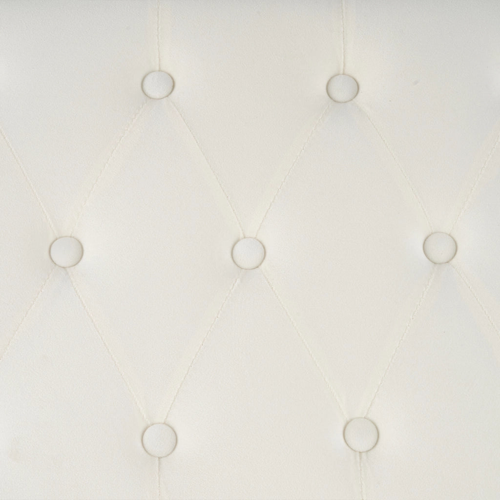 Panca contenitore in velluto con angoli arrotondati e seduta imbottita per soggiorno e ingresso beige 132 × 47 × 24 cm