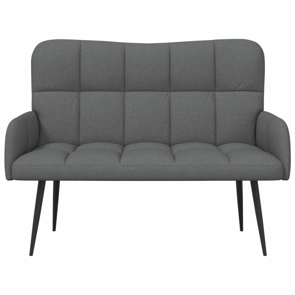Sofa a Due Posti Grigio scuro 115 x 61 x 87 cm Tessuto 42028930