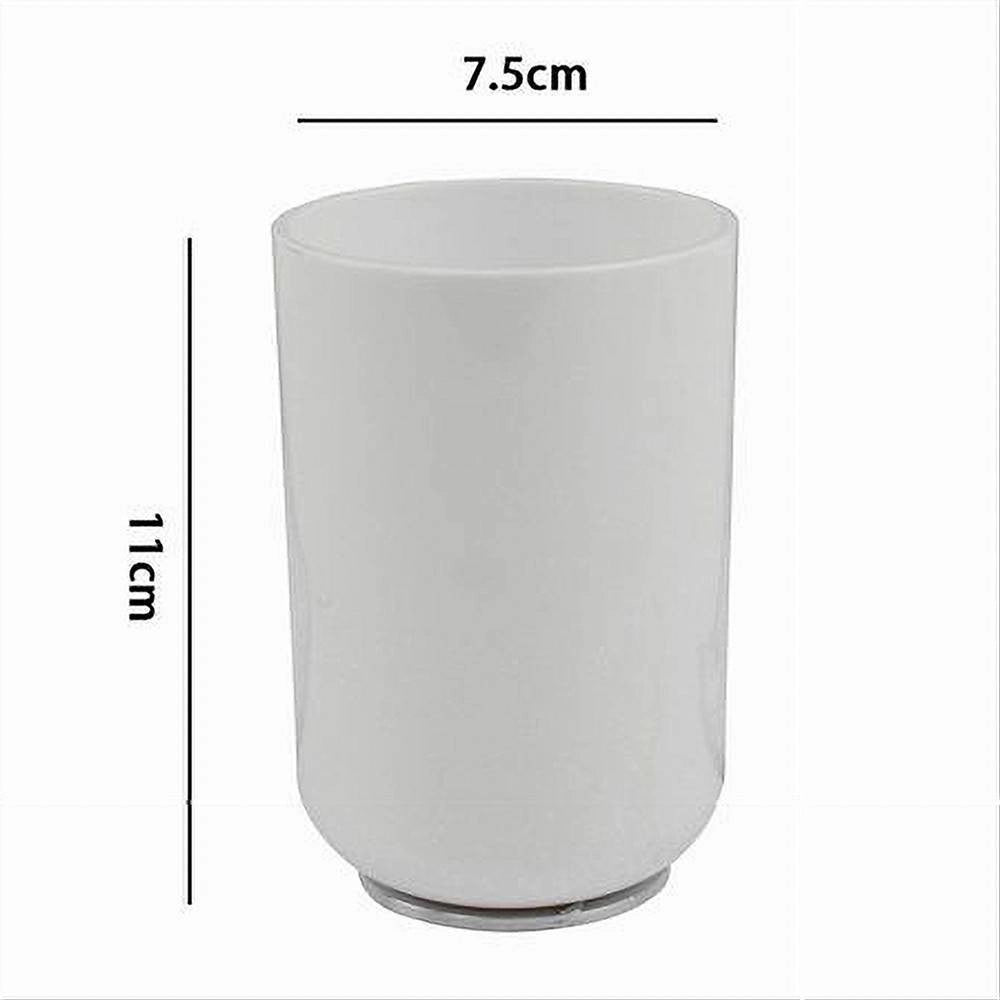 Trade Shop - Bicchiere Porta Spazzolini Dentifricio Bianco Accessori Arredo Per Bagno 69463 -
