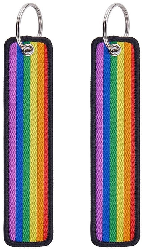 Set di 2 Chiavi in Mano Arcobaleno per Regali LGBT