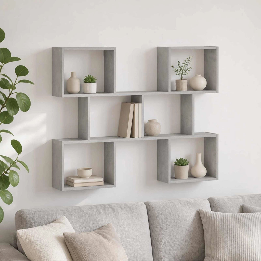 Scaffale da parete Grigio Cemento 103 x 17 x 80 cm 8014987