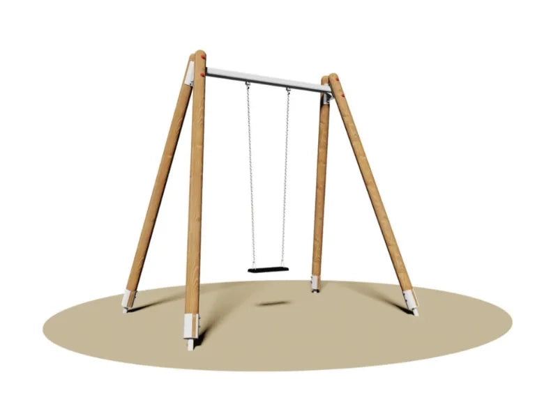 Altalena Sally 1 Posto 986 struttura acciaio/legno H 265cm EN 1176 Giochipark - Orsetto