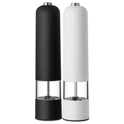 Set di 2 macinini elettrici regolabili per sale e pepe Bianco / Nero Cheffinger