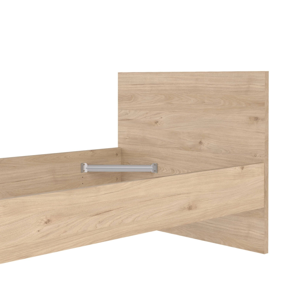 Letto singolo Assar, Sommier per camera da letto, Giroletto per stanza, Struttura porta materasso, 197x96 h80 cm, Rovere