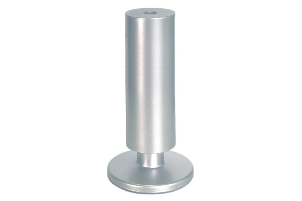 Piedino Cilindrico In Plastica Regolabile D35B60H90 Alluminio - Masidef