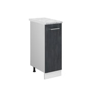 Vicco Armadio cucina dispensa alto Calcestruzzo nero 30 cm PL Marmo