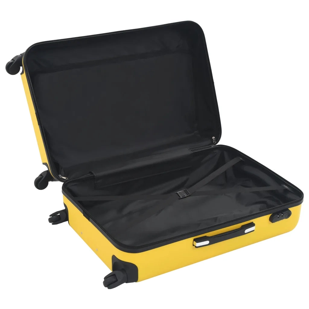 Set Trolley a Custodia Rigida 3 pz Giallo in ABS CFW7235485