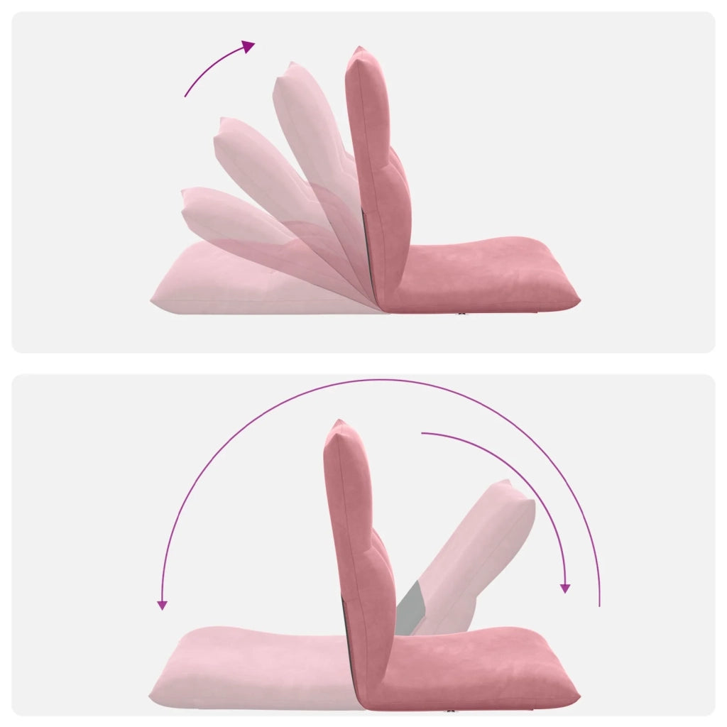 Sedia a pavimento regolabile Rosa Velluto