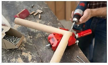 BESSEY WS3 Morsetto Angolare Auto-Regolante 2x55 mm Campo di Serraggio 30 mm Ganasce in Ghisa Manico in Legno colore Rosso