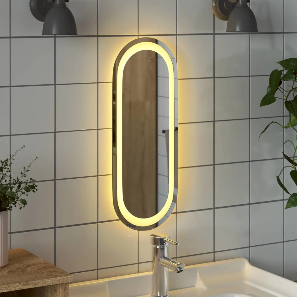 Specchio da bagno LED Trasparente 40 x 15 cm vetro temperato 42045849