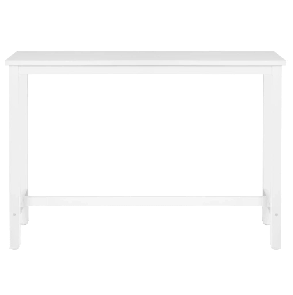 Tavolo bar in MDF e metallo 140 x 100 x 40 cm bianco