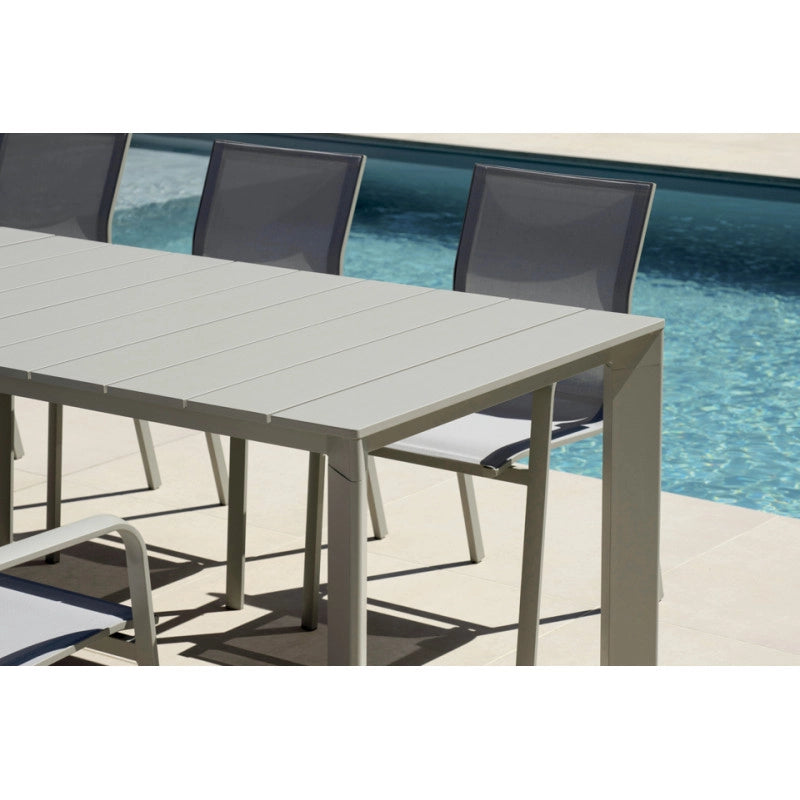 Tavolo Anzio Allungabile 165/250 X 90 Cm Allungo Con Gambe Scorrevoli Creta Moia