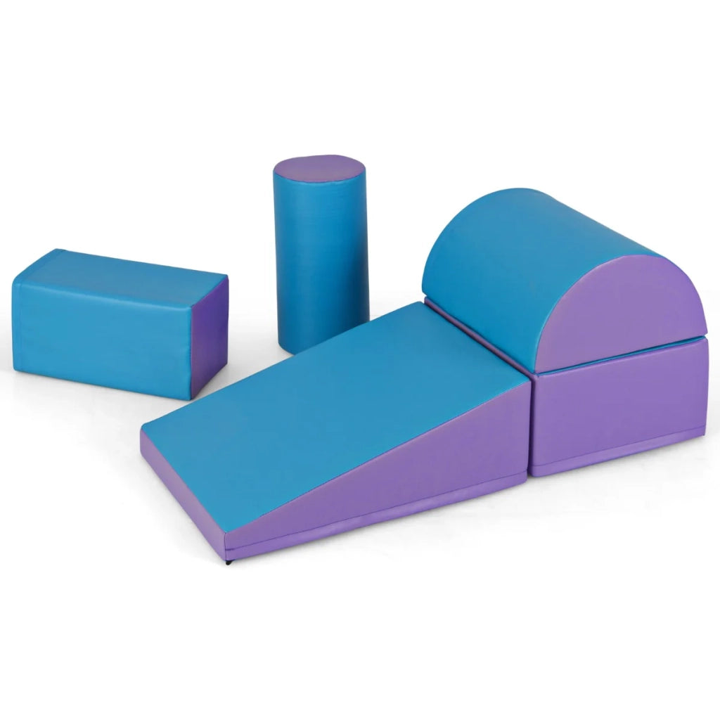 Set di blocchi da costruzione in schiuma 40 x 40 x 20 cm per un gioco attivo sicuro e creativo in PU blu scuro 20_0010767