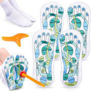 2 Paia di Calze per Riflessologia Plantare - Massaggio Acupressione Calze di Cotone con Strumenti di Massaggio per Donne Massaggio Plantare